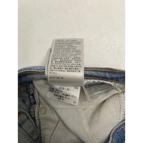 Levis Wedgie Straight Jeans Womens 28X26 Blue Light Wash High Rise Ankle Cropped - Picture 5 of 6